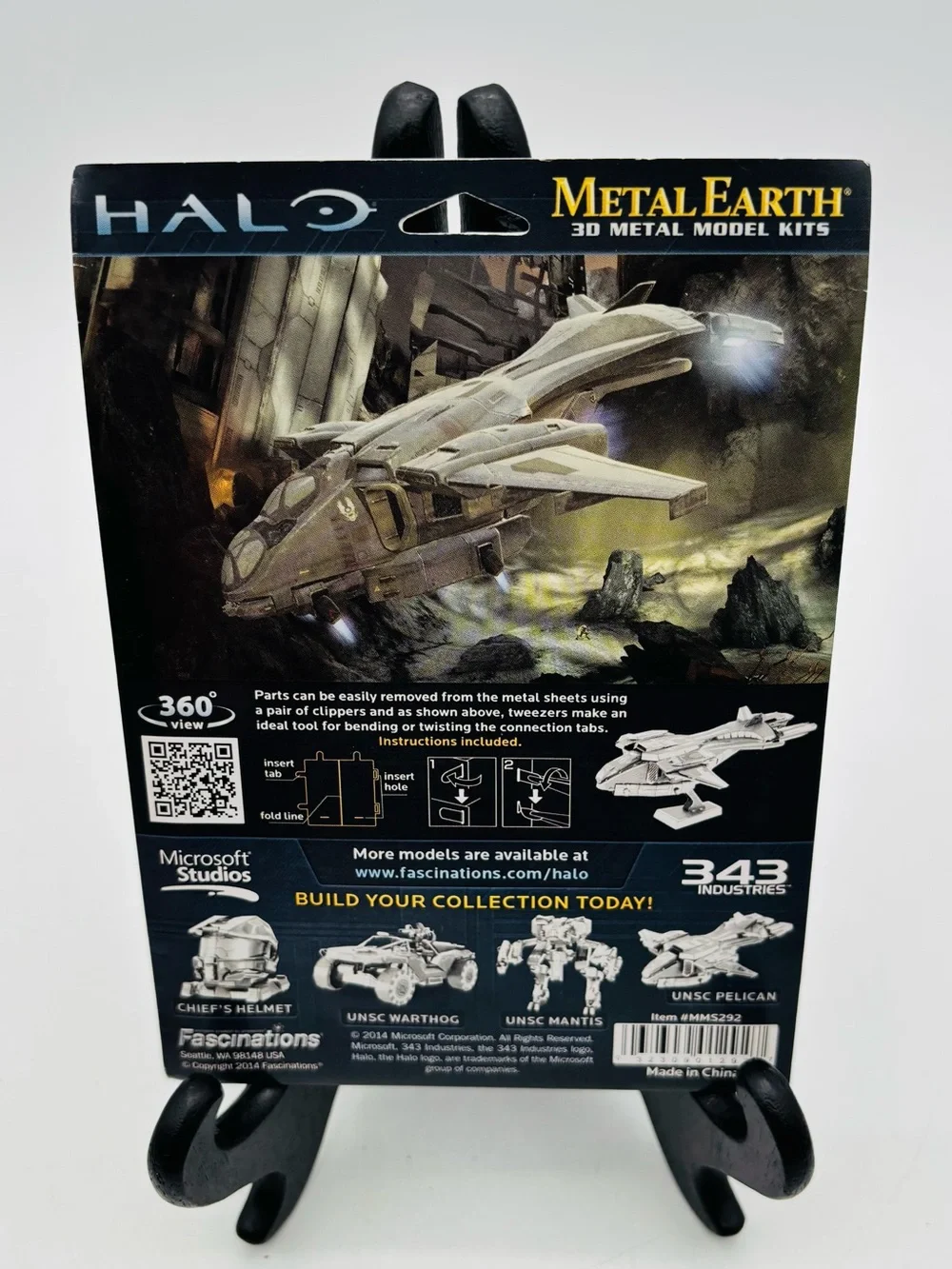 Halo UNSC Pelican 3D Metal Model Kit - Silver